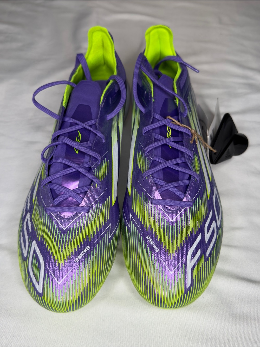 Adidas F50 Elite SG Soccer Cleats Purple Rush & Lucid Lemon Sz 6 JH7633 NWT - Picture 3 of 16